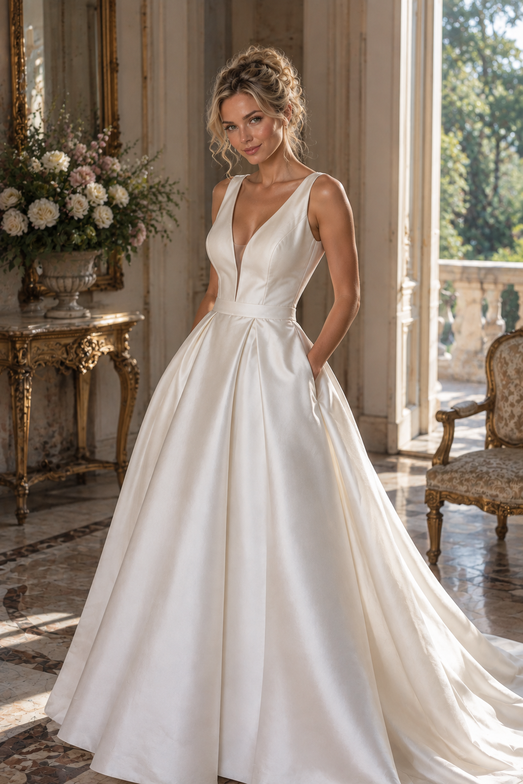 Abito da sposa Vittoria in mikado – Gerardina Spose Roma
